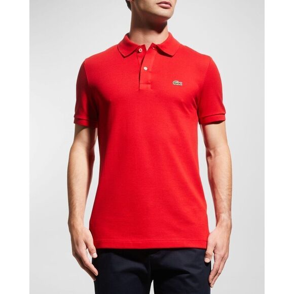 ✨Lacoste Men's Signature Polo Red Sz Large Shirt✨ - Picture 1 of 10